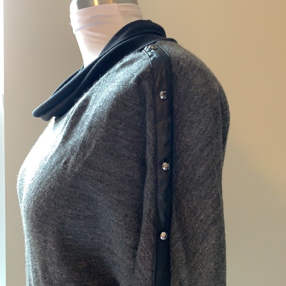 LANA LEE Gray Black Studded Tunic Sweater XL - Picture 2 of 8